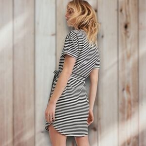 Lucky Brand Black and White Raglan Mini Dress